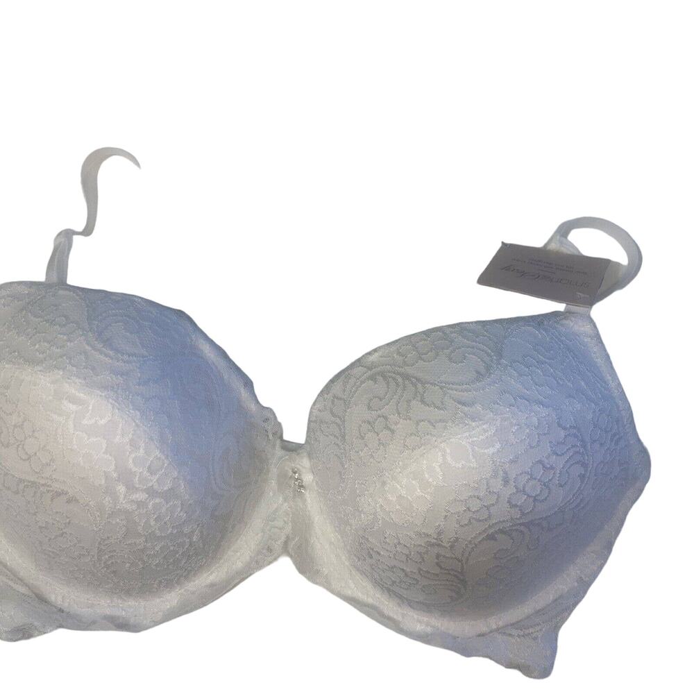 Smart & Sexy Women's Signature Lace Push-Up Bra 36DD. New. White